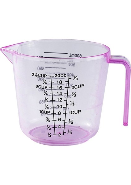 600ML Pişirme Aracı Ölçüm Kabı Mezun Dekantör Ağzı Plastik Görsel Ölçekli Ölçüm Kabı 150/300/600ML Mezun Kaliteli Mutfak (Yurt Dışından)