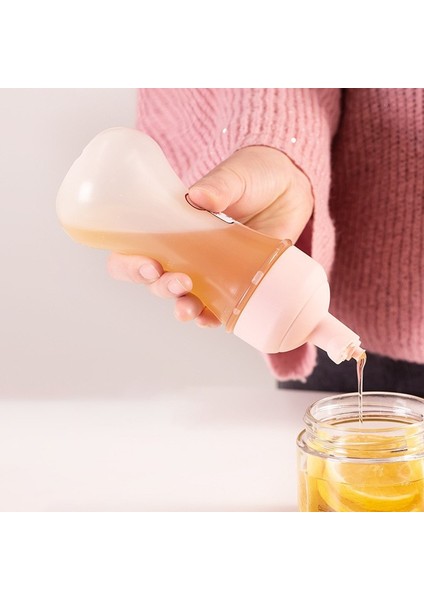 Pembe 350ML Çeşni Şişesi Sıkılabilir Sos Şişesi Mutfak Domates Salatası Sıkılabilir Şişe Salata Şişesi Bal Kavanoz Sos Şişesi (Yurt Dışından)