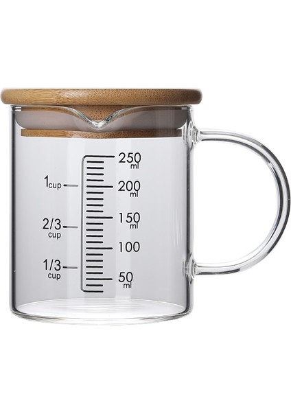 Kapaklı 250/350/500/1000ML Ölçme Bardakları Yaratıcılık Bambu Kapaklı Mezun Kavanoz Su Bardağı Mutfak Ölçme Cam Bardak (Yurt Dışından) fiyatları