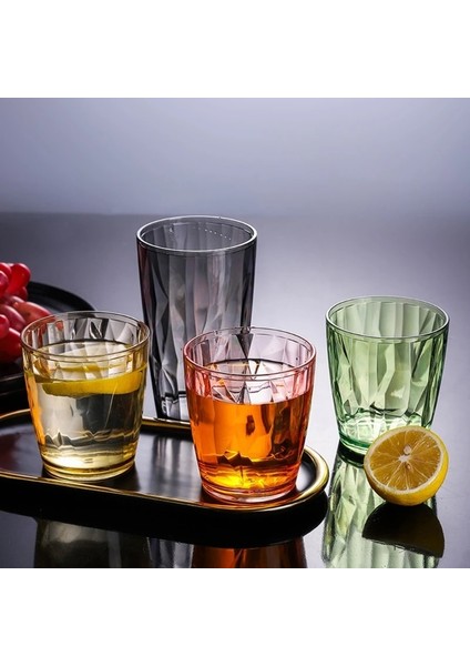 Gri 490ML 310ML/490ML Kırılmaz Akrilik Içme Bardakları Kırılmaz Su Bardağı Yeniden Kullanılabilir Meyve Suyu Bira Bardağı Şampanya Içme Bardağı (Yurt Dışından)