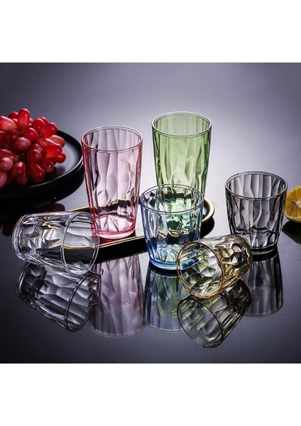 Gri 490ML 310ML/490ML Kırılmaz Akrilik Içme Bardakları Kırılmaz Su Bardağı Yeniden Kullanılabilir Meyve Suyu Bira Bardağı Şampanya Içme Bardağı (Yurt Dışından)