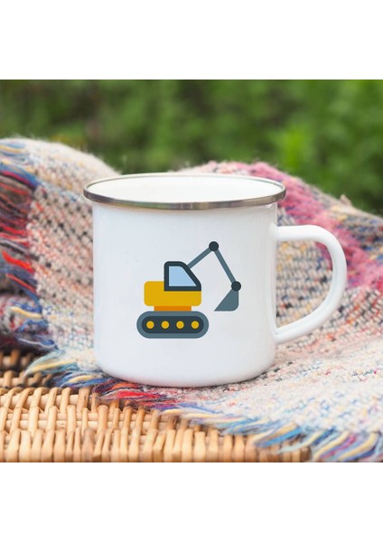 XH019-A015 360 ml Fil Baskı Emaye Kahve Kupalar Yürüyüşçüler Macera Içecek Çay Bardak Dağ Kamp Hediyeler Sevimli Karikatür Saplı Kupa Drinkware (Yurt Dışından)