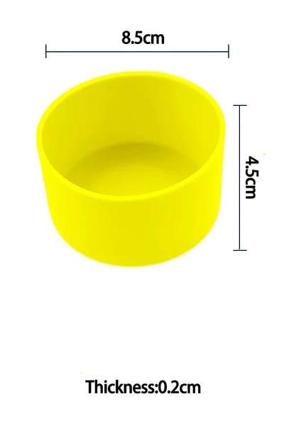 F Sarı Daha Iyi Bir Yaşam Için 1 Adet 8.5cm Yumuşak Silikon Kap Alt Kılıf Koruyucu Kovan Cam Su Çay Şişesi Anti Hasar Aksesuarları (Yurt Dışından)