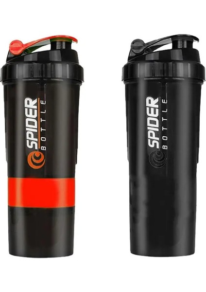 Kırmızı 501-600 ml 3 Katmanlar Shaker Protein Şişesi Toz Shake Bardak Su Şişesi Plastik Karıştırma Kabı Vücut Geliştirme Egzersiz Şişesi (Yurt Dışından) fiyatları