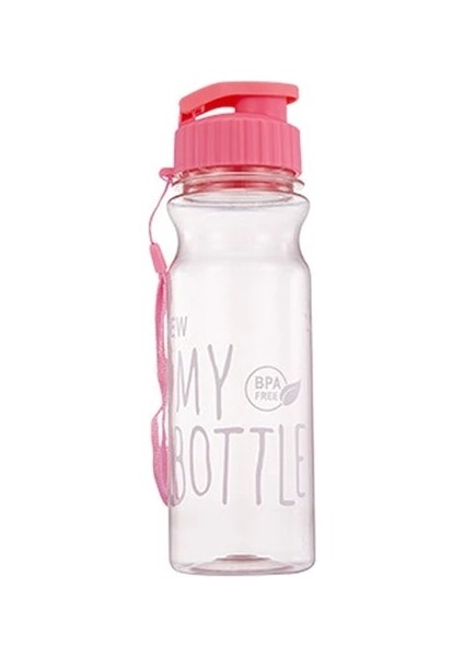 Pembe 650ML 650ML Su Bardağı Spor Su Şişesi Çift Su Bardağı Plastik Taşınabilir Su Deposu Anti-Damla Açık Halat Su Şişesi Hediye Kupa (Yurt Dışından)