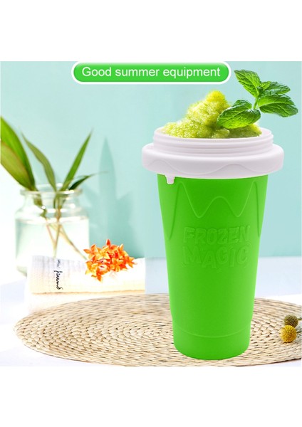 Sarı Smoothies Bardak Dondurma Makinesi Hızlı Dondurulmuş Silikon Sıkma Hızlı Ezilmiş Fincan Dıy Milkshake Şişesi Slushy Ev Yapımı Soğutma Fincan (Yurt Dışından)