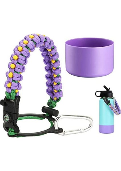 32OZ-40OZ Sarı Hkna Paracord Saplı ve Silikon Bootie Uyumlu Hydro Flask Geniş Ağızlı Su Şişesi, Pusula+Düdük+, 32OZ-40OZ) (Yurt Dışından) fiyatları