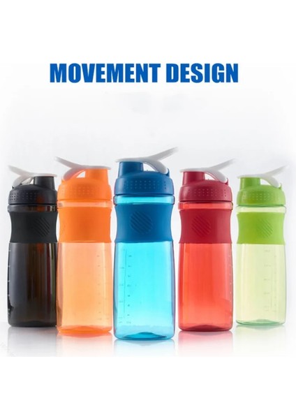 Kırmızı 550 ml 550 ML/760 ml Taşınabilir Plastik Su Bardağı Karıştırma Protein Tozu Shaker Şişe Spor Spor Salonu Için Saplı (Yurt Dışından)