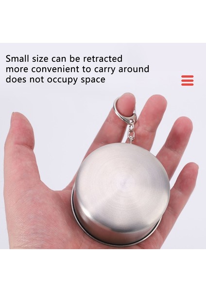 250ML 75/150/250ML Paslanmaz Çelik Katlanır Bardak Taşınabilir Teleskopik Bardak Açık Kamp Tencere Katlanabilir Drinkware Sıkıştırma Fincan (Yurt Dışından) modelleri