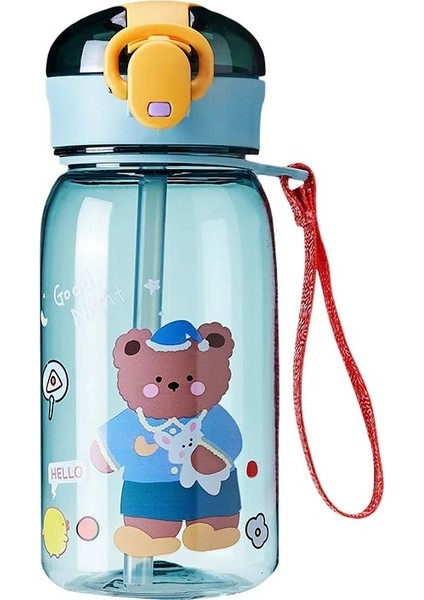 Yeşil 400 ml 400 ml Sevimli Su Pipetli Bardak Sippy Çocuklar Karikatür Bpa Ücretsiz Sızdırmaz Su Şişeleri Ayı Açık Taşınabilir Içme Şişesi Çocuk Fincan (Yurt Dışından)