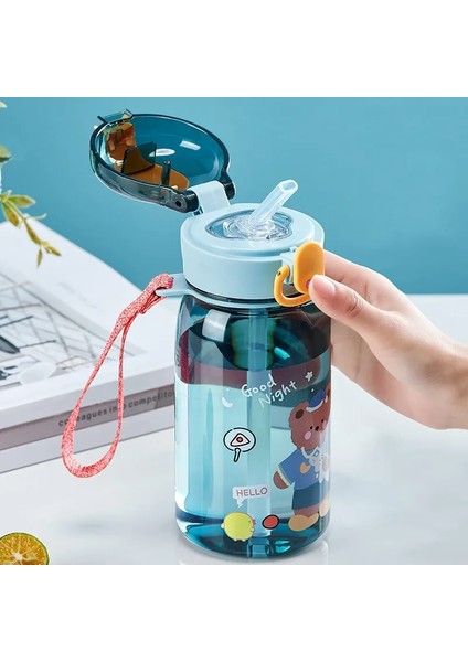 Yeşil 400 ml 400 ml Sevimli Su Pipetli Bardak Sippy Çocuklar Karikatür Bpa Ücretsiz Sızdırmaz Su Şişeleri Ayı Açık Taşınabilir Içme Şişesi Çocuk Fincan (Yurt Dışından)