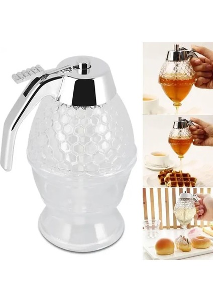 Şeffaf 101-200 ml Sıkılabilir Şişe Bal Kavanozu Konteyner Arı Damla Dağıtıcı Su Isıtıcısı Saklama Kabı Standı Tutucu Suyu Şurup Bardağı Ev Mutfak Aksesuarları (Yurt Dışından)