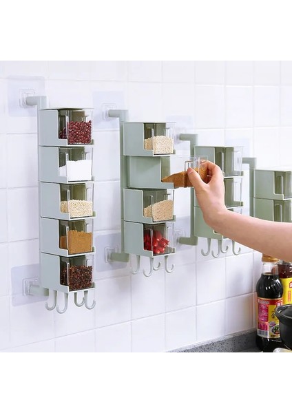 Beyaz 4 Adet Baharat Kutusu Döner Çeşniler Tutucu Döner Baharat Rafı Şekerlik Plastik Saklama Kabı Mutfak Alet Setleri Tuzluk (Yurt Dışından) fiyatları
