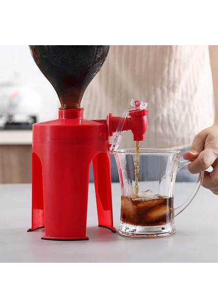 Kırmızı Mutfak Limonata Soda Dispenseri Şişe Kola Ters Gazlı Içecek Baş Aşağı Içme Suyu Dağıtım Makinesi Bar (Yurt Dışından)