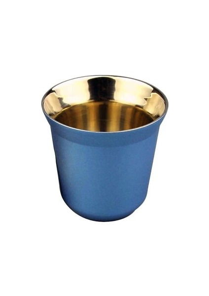 Caz Mavisi 80ML 80ML Çift Duvar Paslanmaz Çelik Espresso Bardağı Yalıtım Nespresso Pixie Kahve Fincanı Kapsül Şekli Sevimli Termo Fincan Kahve Kupaları (Yurt Dışından)