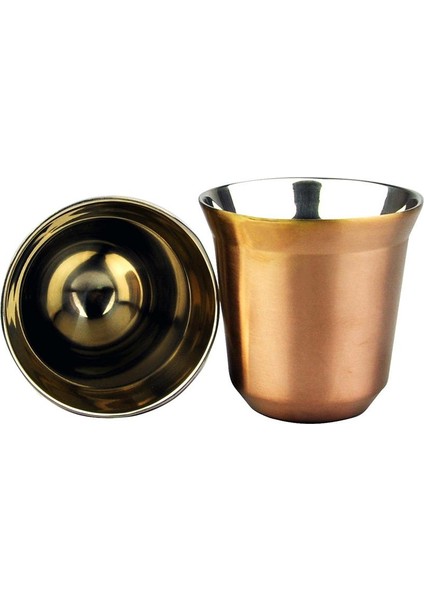 Caz Mavisi 80ML 80ML Çift Duvar Paslanmaz Çelik Espresso Bardağı Yalıtım Nespresso Pixie Kahve Fincanı Kapsül Şekli Sevimli Termo Fincan Kahve Kupaları (Yurt Dışından)