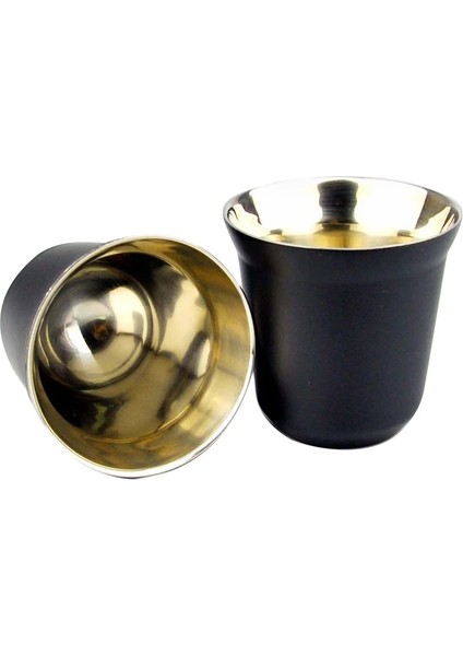Caz Mavisi 80ML 80ML Çift Duvar Paslanmaz Çelik Espresso Bardağı Yalıtım Nespresso Pixie Kahve Fincanı Kapsül Şekli Sevimli Termo Fincan Kahve Kupaları (Yurt Dışından)