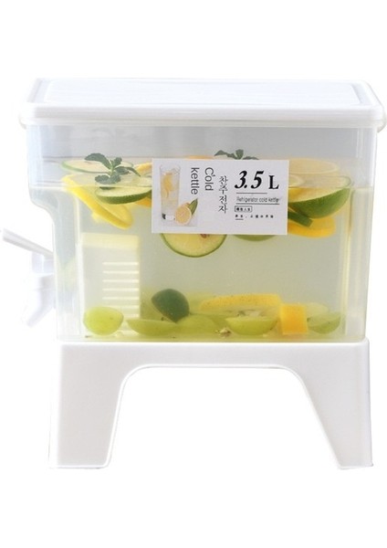 3.5l Su Isıtıcısı 5l Büyük Kapasiteli Soğuk Su Isıtıcısı Iki Musluk Limon Meyve Çaydanlık Soğuk Su Kovası Mutfak Drinkware Su Isıtıcısı Pot Soğuk Su Sürahisi (Yurt Dışından)