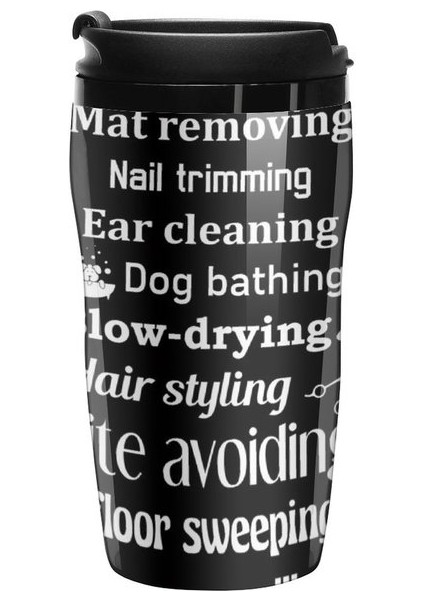 250ML Yeni Bir Saç Fırçalama Tırnak Kırpma Extreme Köpek Damat T-Shirt Seyahat Kahve Kupa Kahve Fincanı Lüks Fincan Lüks Kahve Fincanı Seti (Yurt Dışından)