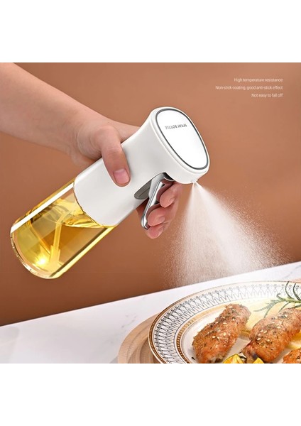 Sarı 280 ml Çok Amaçlı Zeytinyağı Sprey Şişesi Mutfak Ev Yağ Püskürtme Pot Pişirme Barbekü Yağ Kontrolü Atomize Püskürtücü Cam (Yurt Dışından)