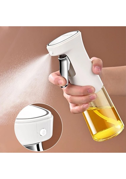 Sarı 280 ml Çok Amaçlı Zeytinyağı Sprey Şişesi Mutfak Ev Yağ Püskürtme Pot Pişirme Barbekü Yağ Kontrolü Atomize Püskürtücü Cam (Yurt Dışından)