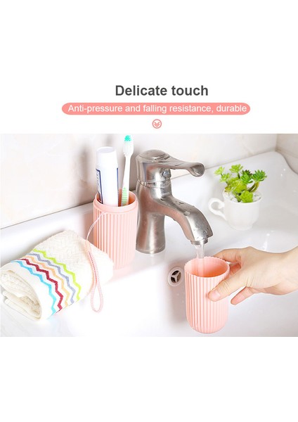 Gri 51-100 ml Basit Iskandinav Seyahat Taşınabilir Yıkama Bardak Organizatör Banyo Plastik Diş Fırçası Tutucu Depolama Organizatör Bardak Banyo Setleri (Yurt Dışından)