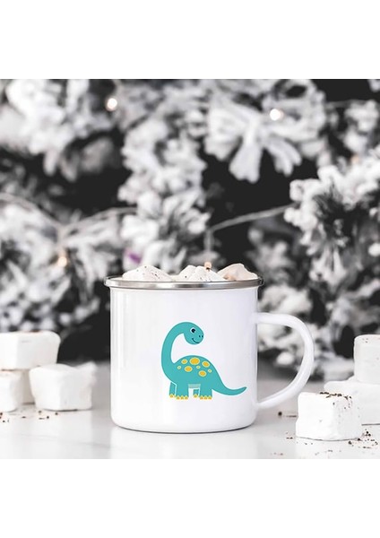 XH023-A015 360 ml Sevimli Karikatür Ayı Emaye Kahve Çay Saplı Kupalar Tumbler Severler Sevgililer Günü Hediyeleri Ev Ofis Kahvaltı Süt Yulaf Ezmesi Bardak Kupa (Yurt Dışından)