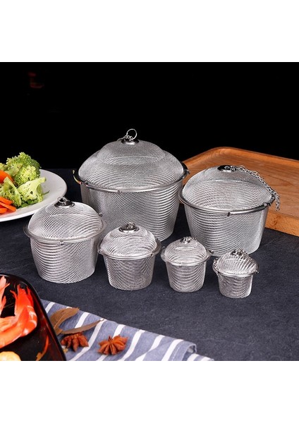 13.5 cm Baharat Baharat Topu Sepeti Çay Topu Paslanmaz Çelik Lezzet Torbası Tencere Tadı Halojen Kutu Çanta Çorba Tadı Kutusu Süzgeç Sepeti (Yurt Dışından) modelleri