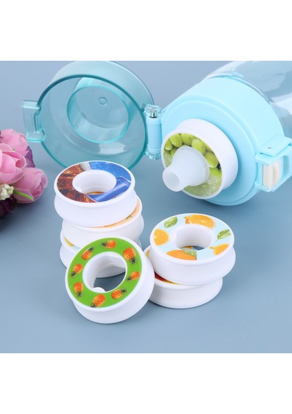 Siyah Şişe 650ML Hava Aromalı Su Şişesi, 7/5 Lezzet Kokulu Yüzükler 0 Şeker 0 Kalori Açık Spor Plastik Bardaklar Sızdırmaz Drinkware (Yurt Dışından) indirimleri