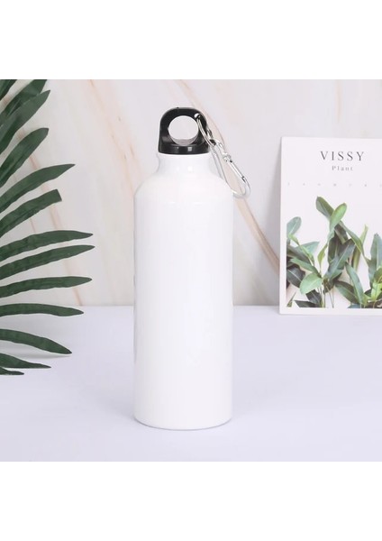 Beyaz (500ML) Özel Diy Metal Alüminyum Şişe Spor Su Şişeleri Baskı Logo Adı Görüntü 500ML 600ML Yürüyüş Turu Tırmanma Hediye Tumbler (Yurt Dışından)