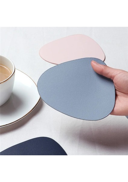 Yeşil Oval Pu Deri Bardak Altlığı Mat Su Geçirmez Isı Yalıtımlı Ped Sıcak Içecek Tutucu Masaüstü Dekorasyon Şık Placemat (Yurt Dışından) modelleri