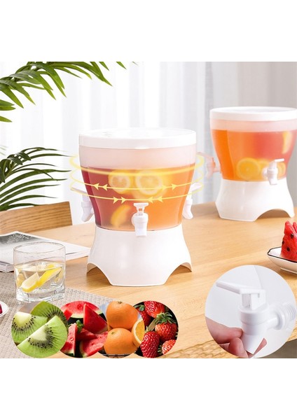Kare Kısa Stil Büyük Kapasiteli Döner Soğuk Su Isıtıcısı Musluklu Içecek Dispenseri Buzdolabı Buzlu Su Soğutma Kovası Gıda Sınıfı Pp Çaydanlık (Yurt Dışından) modelleri