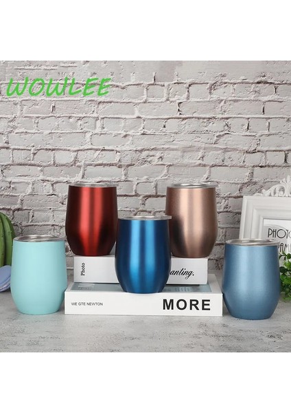 I 12OZ 12OZ Paslanmaz Çelik Şarap Bardağı Mühürlü Kapaklı Vakum Termo Bira Kupa Bardak Şampanya Parti Nedime Mezuniyet Hediyesi (Yurt Dışından) fırsatları