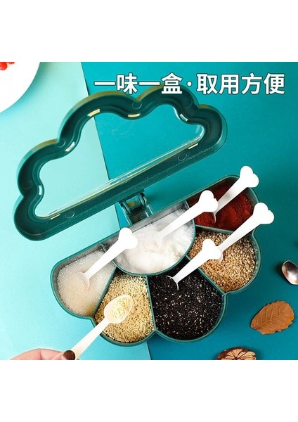 Yeşil Baharat Kutuları Seti Biber Şekerlik Tuzluk Baharat Çalkalayıcı Saklama Kavanozları Gadget Mutfak Aksesuarları Organizatör Çeşni Konteyner (Yurt Dışından)
