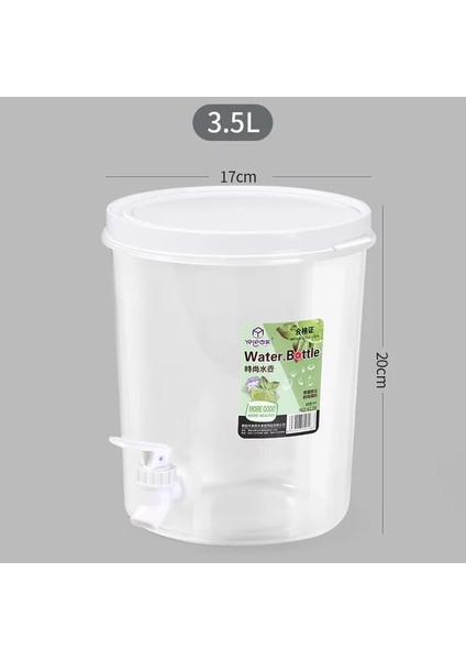 3.5l Musluklu Soğuk Su Isıtıcısı 3.5/5lbiçecek Dağıtıcı Su Sürahisi Limonata Içecek Konteyneri Su Sürahi Buzdolabı Mutfak Için (Yurt Dışından)