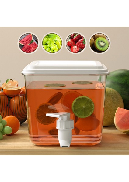 3.5l Musluklu Soğuk Su Isıtıcısı 3.5/5lbiçecek Dağıtıcı Su Sürahisi Limonata Içecek Konteyneri Su Sürahi Buzdolabı Mutfak Için (Yurt Dışından)