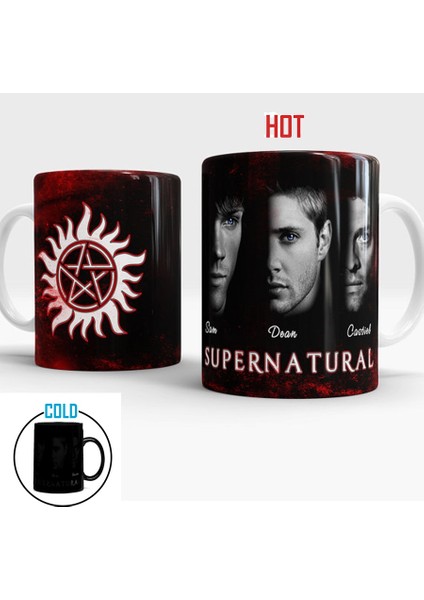 Supernatural C 301-400ML Supernatural Sihirli Kupa Sam, Dean, Castiel Sıcak Isıyla Renk Değiştiren Seramik Çay Bardağı Arkadaşınız Için En Iyi Hediye (Yurt Dışından) modelleri