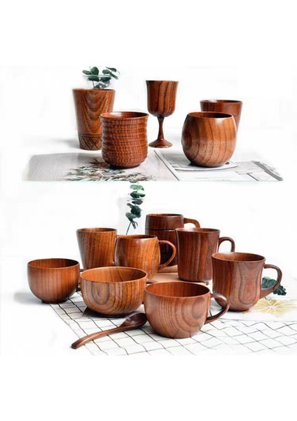 Beş Telli Bardak 50-200 ml Ahşap Büyük Göbek Bardak Japonya Tarzı Süt Su Kulplu Bardak Kahve Bira Çay Kupa El Yapımı Doğal Mutfak Bar Drinkware Bardak (Yurt Dışından) modelleri