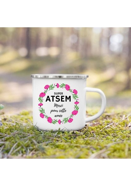 UXH178661-A015WH 8cm Merci Atsem Gündem 2022/2023 Baskı Kupalar Yaratıcı Kahve Fincanları Içecekler Su Süt Kupası Emaye Kupa Okul Ev Kolu Drinkware Hediyeler (Yurt Dışından)