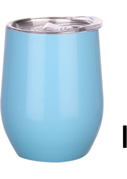 I 12OZ 12OZ Şarap Tumbler Yumurta Şekli Bira Bardağı 304 Paslanmaz Çelik Kupalar Mühürlü Kapaklı Çift Duvar Kahve Kupa (Yurt Dışından)