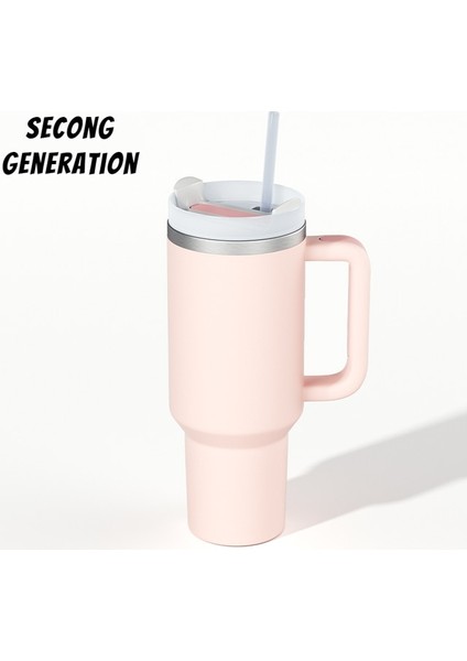 Ikinci Nesil-21 40OZ 40OZ Drinkware Kupa Bardak Flowstate Stanley Quencher 1200ML Stanley Kupası Paslanmaz Çelik Vakum Yalıtımlı Bardak Buzlu Kahve Fincanı (Yurt Dışından)