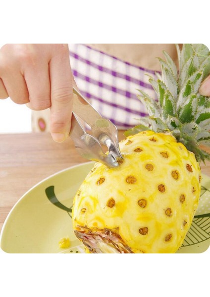1 Adet Çilek Soyucu Tart Klip Ananas Kesici Yaratıcı Ananas Göz Soyucu Pratik Tohum Sökücü Klip Tart Meyve Dilimleme Klipleri (Yurt Dışından) modelleri