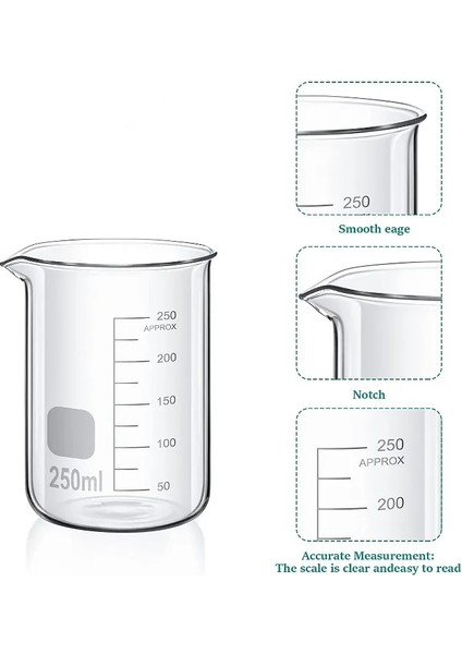 5ml 3000ML-5ML Pyrex Cam Beher Borosilikat Gg-17 Dereceli Beherler Ölçüm Cam Kimya Beherler (Yurt Dışından)