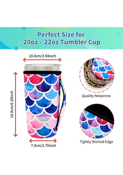 Kelebek Yeniden Kullanılabilir Buzlu Kahve Kupası Kol Neopren Yalıtımlı Kollu Bardak Kapak Tutucu 20OZ Tumbler Kupası Için Fikir (Yurt Dışından) modelleri