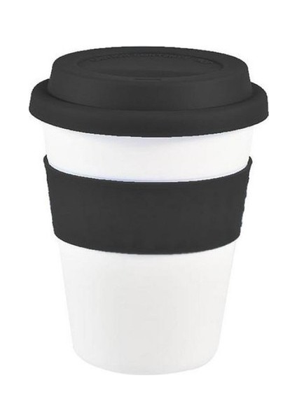 08 400 ml Plastik Seyahat Kupa Isı Yalıtımlı Drinkware Su Bardağı Açık Seyahat Otel Silikon Kapaklı Fincan Anti-Sonbahar Kahve Fincanları 400 ml (Yurt Dışından)