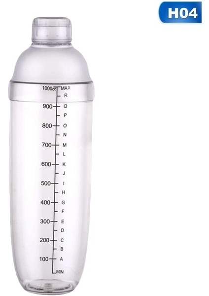 H04 Ev Kokteyl Shaker Şeffaf Reçine Kahve Bar Araçları Şişe Içecek Barware Içecek Ölçekli Parti Şarap Mikseri Taşınabilir (Yurt Dışından)