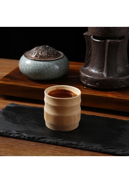 Stil C 51-100 ml 1 Adet Doğal Bambu Çay Fincanı Japon Sake Fincan Bambu Su Bardağı Çay Bira Kahve Suyu Içme Kupa El Yapımı Ahşap Bardak (Yurt Dışından)