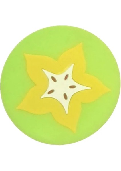 Carambola 9X9X0.3CM Meyve Şekli Silikon Kap Altlığı Kayma Yalıtım Pedi Bardak Mat Tutucu Turuncu/karpuz/limon Meyve Fincan Altlığı Yumuşak Pvc Ped (Yurt Dışından)