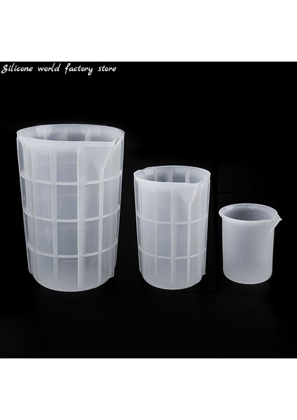 100ML 100/300/700ML Silikon Ölçüm Kabı Dıy Takı Yapımı Araçları Pişirme Araçları Epoksi Reçine Bardak Karışık Silikon Ölçü Kabı (Yurt Dışından)