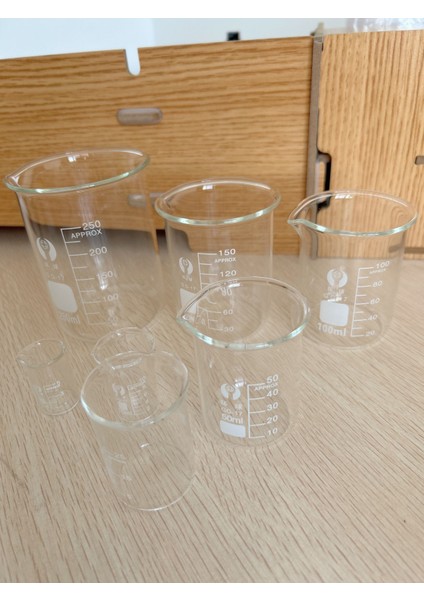 300ML Set 150ML - Duvar Beher Kimyası 5ml 250ML Borosilikat Laboratuvarı 100ML 200ML 300ML Ağır Cam 500ML Cam Damlalık 400ML Düşük Formlu (Yurt Dışından)